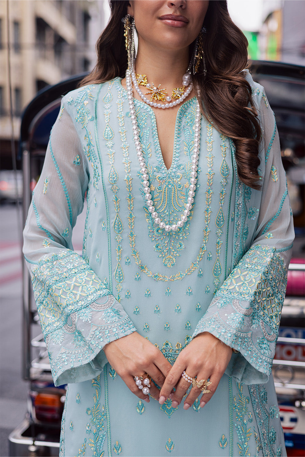 3 Piece Embroirdered Chiffon Emma - FW50063