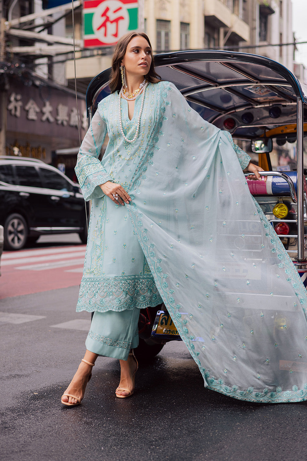 3 Piece Embroirdered Chiffon Emma - FW50063
