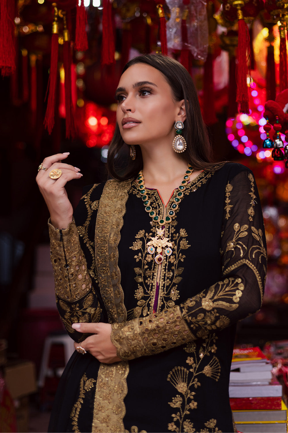 3 Piece Embroirdered Chiffon Adelaide - FW50062