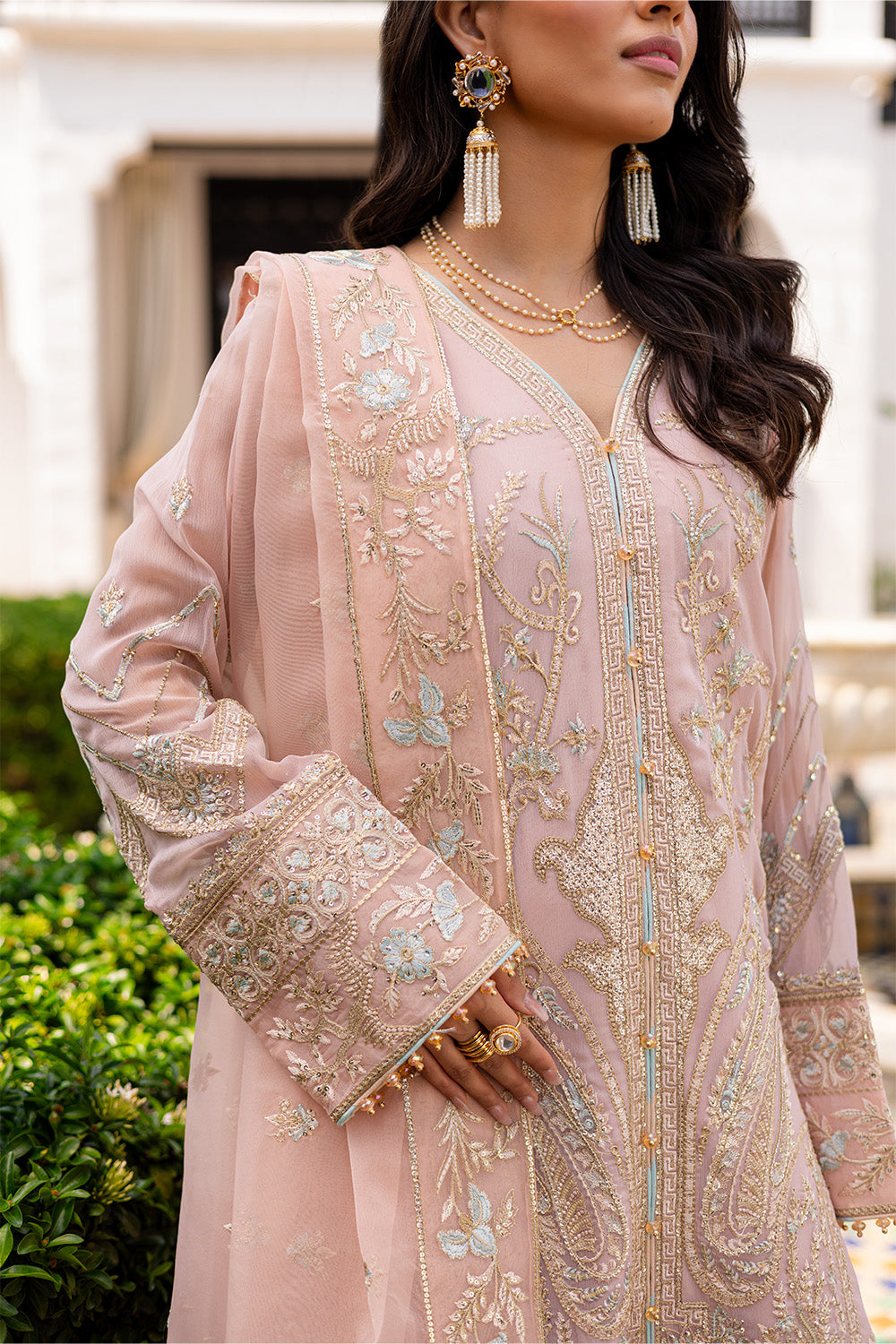 3 Piece Embroirdered Chiffon INDAH - FS50089