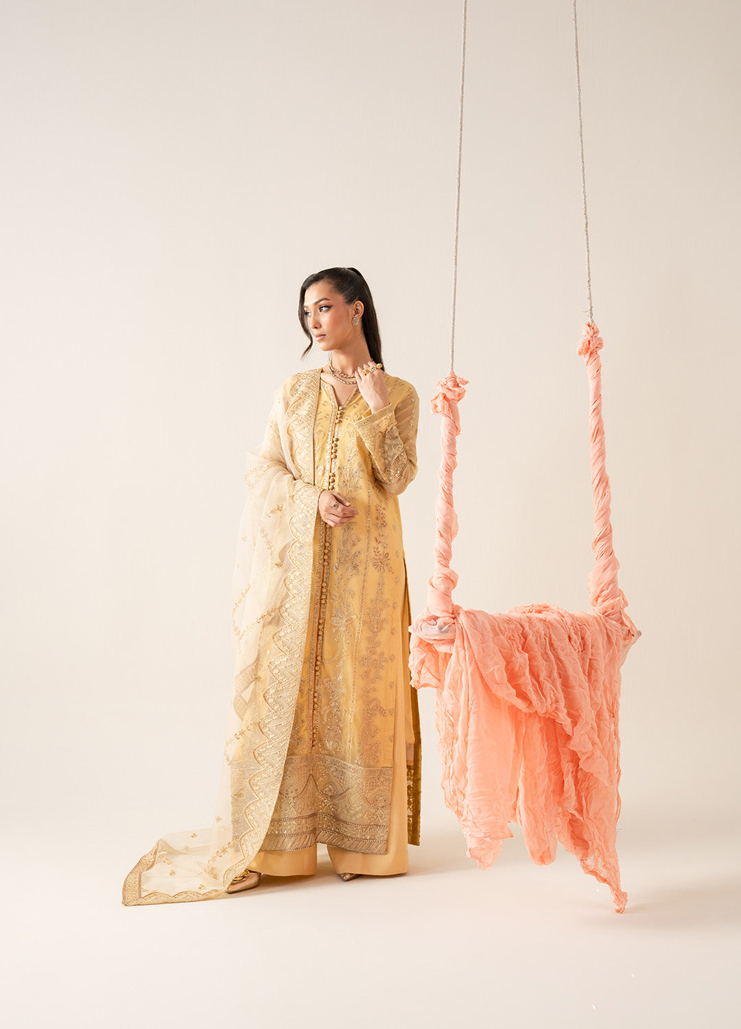 3 Piece Embroirdered Chiffon LYA - FS50126