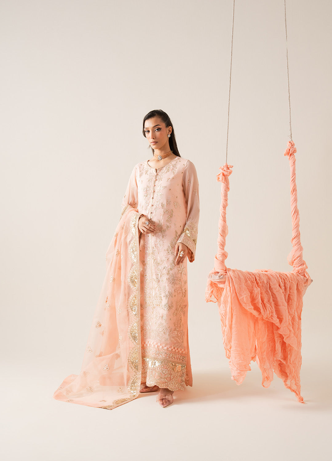 3 Piece Embroirdered Chiffon ELYNA - FS50127