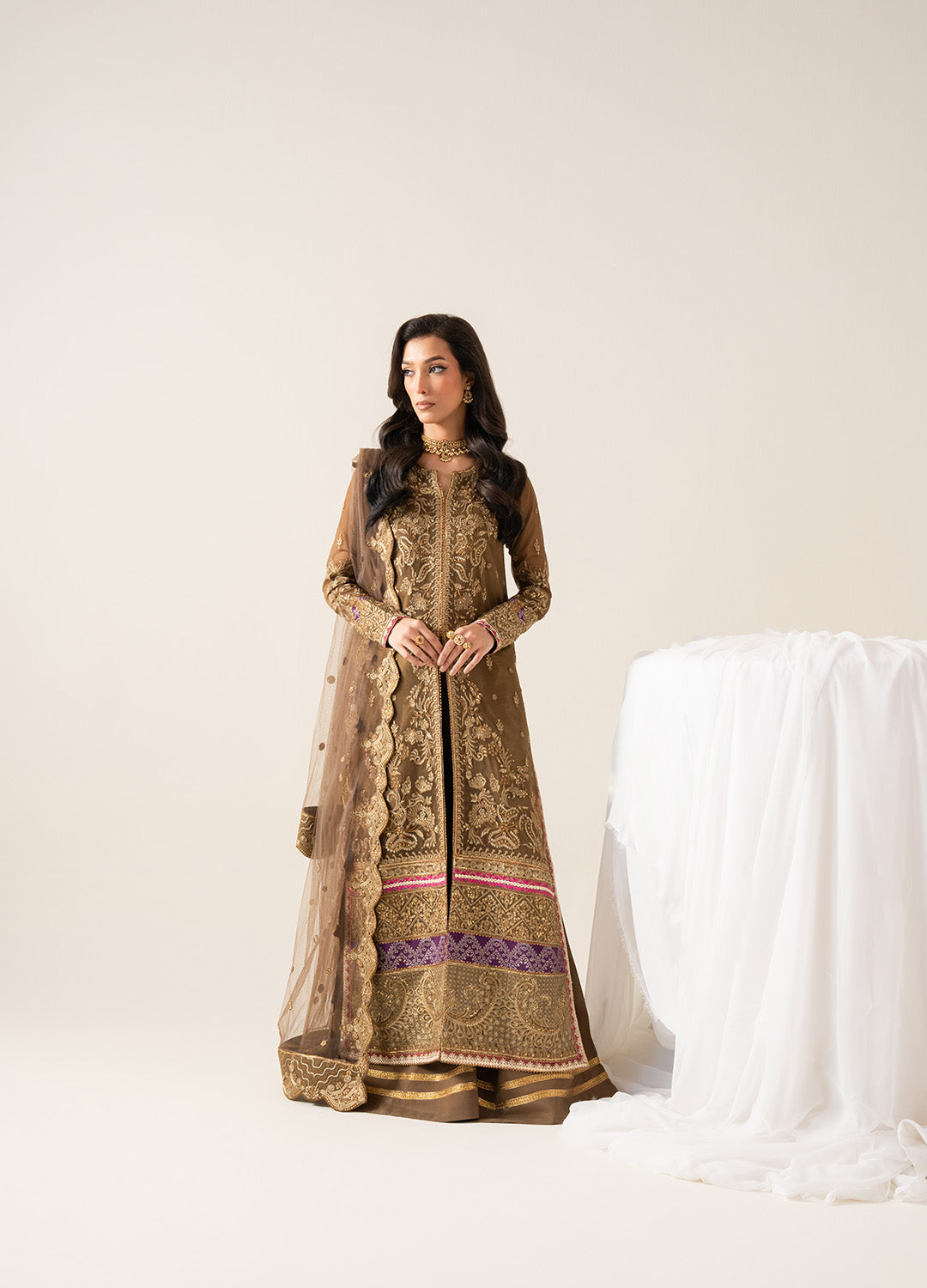 3 Piece Embroirdered Chiffon OLYMPE - FS50133