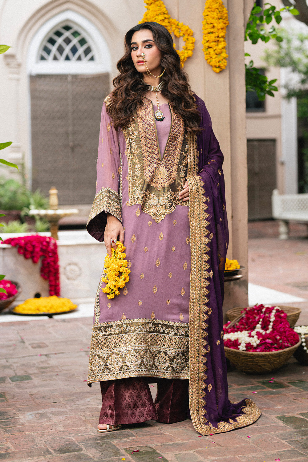 3 Piece Embroidered Chiffon KAMILLA - FSU5654