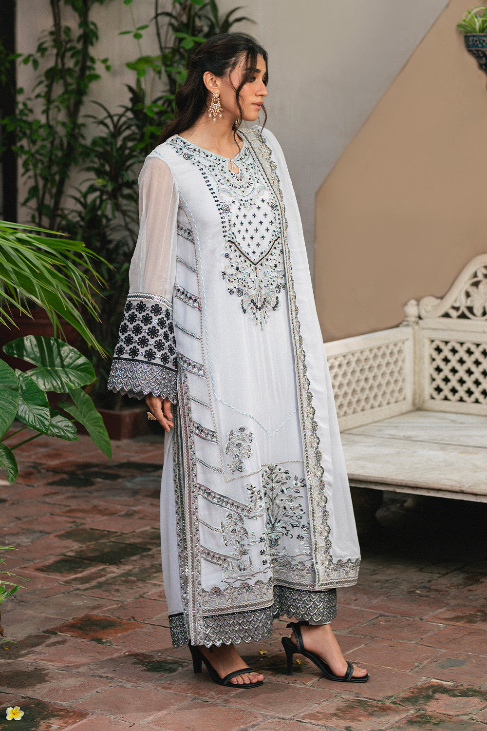 3 Piece Embroidered Chiffon LILIYA - FSU5657