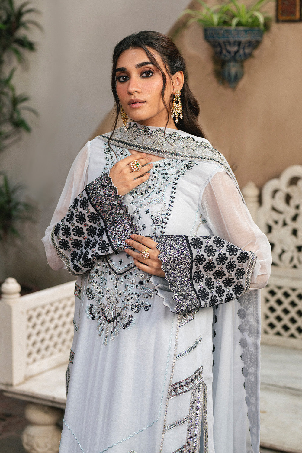 3 Piece Embroidered Chiffon LILIYA - FSU5657