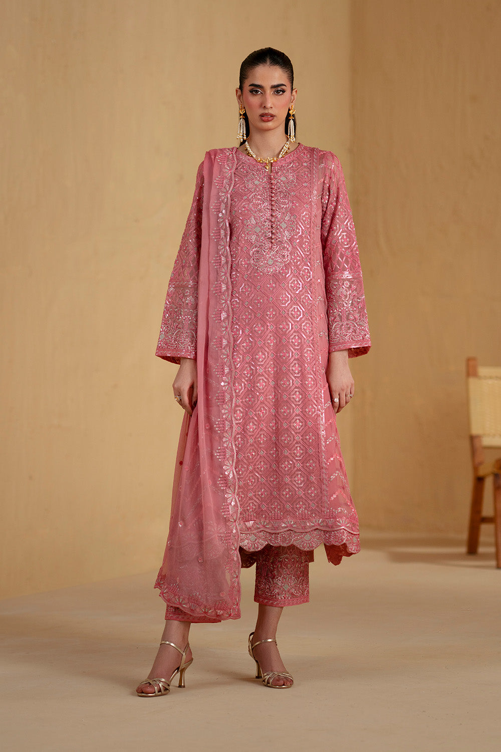 3 Piece Embroiderd Chiffon NUBIA - FSU5662