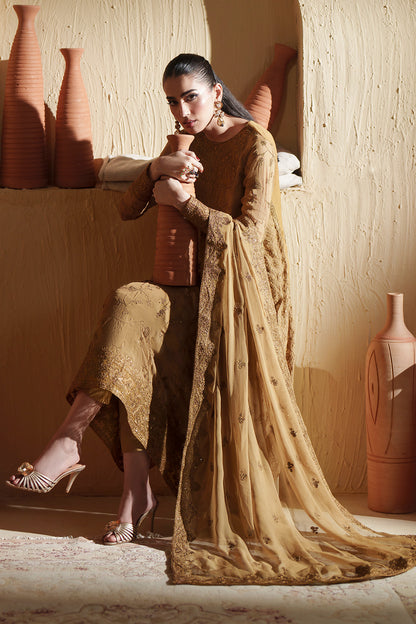 3 Piece Embroiderd Chiffon BENNU - FSU5664