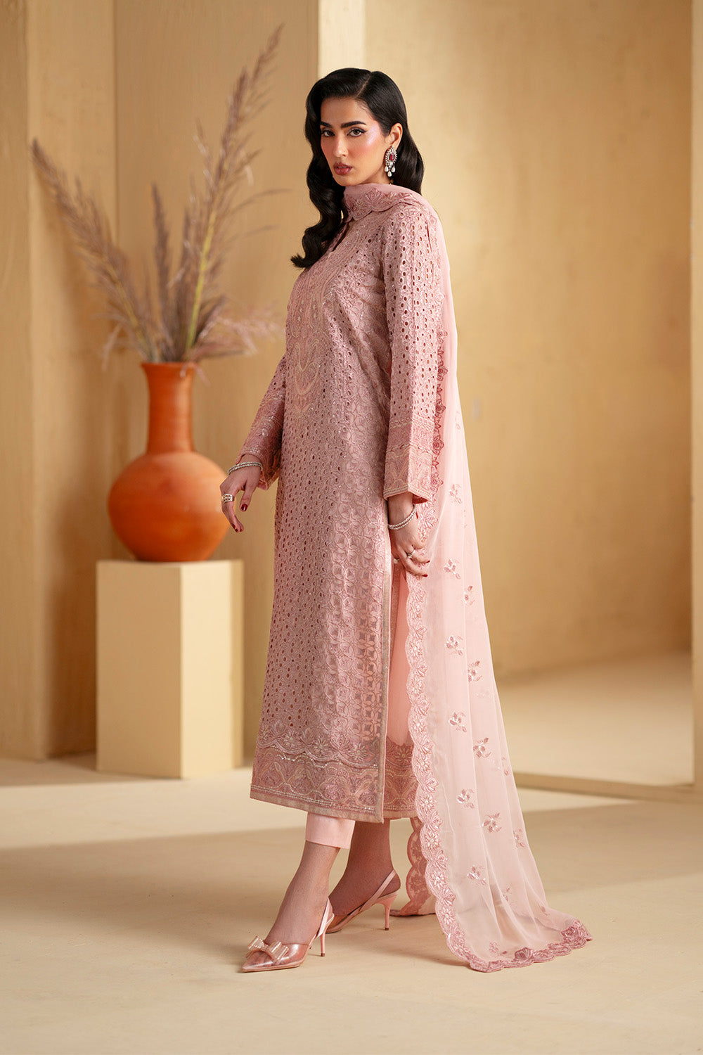 3 Piece Embroiderd Chiffon GAMILA - FSU5666