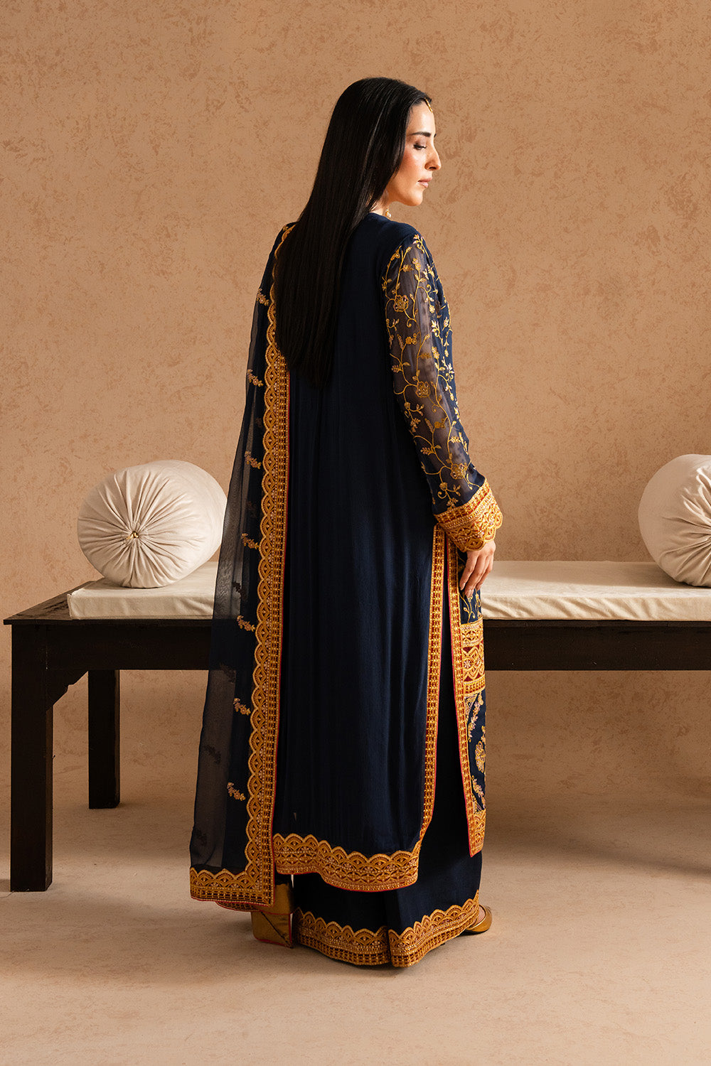 3 Piece Embroirdered Chiffon ZEHRA - FSU5600
