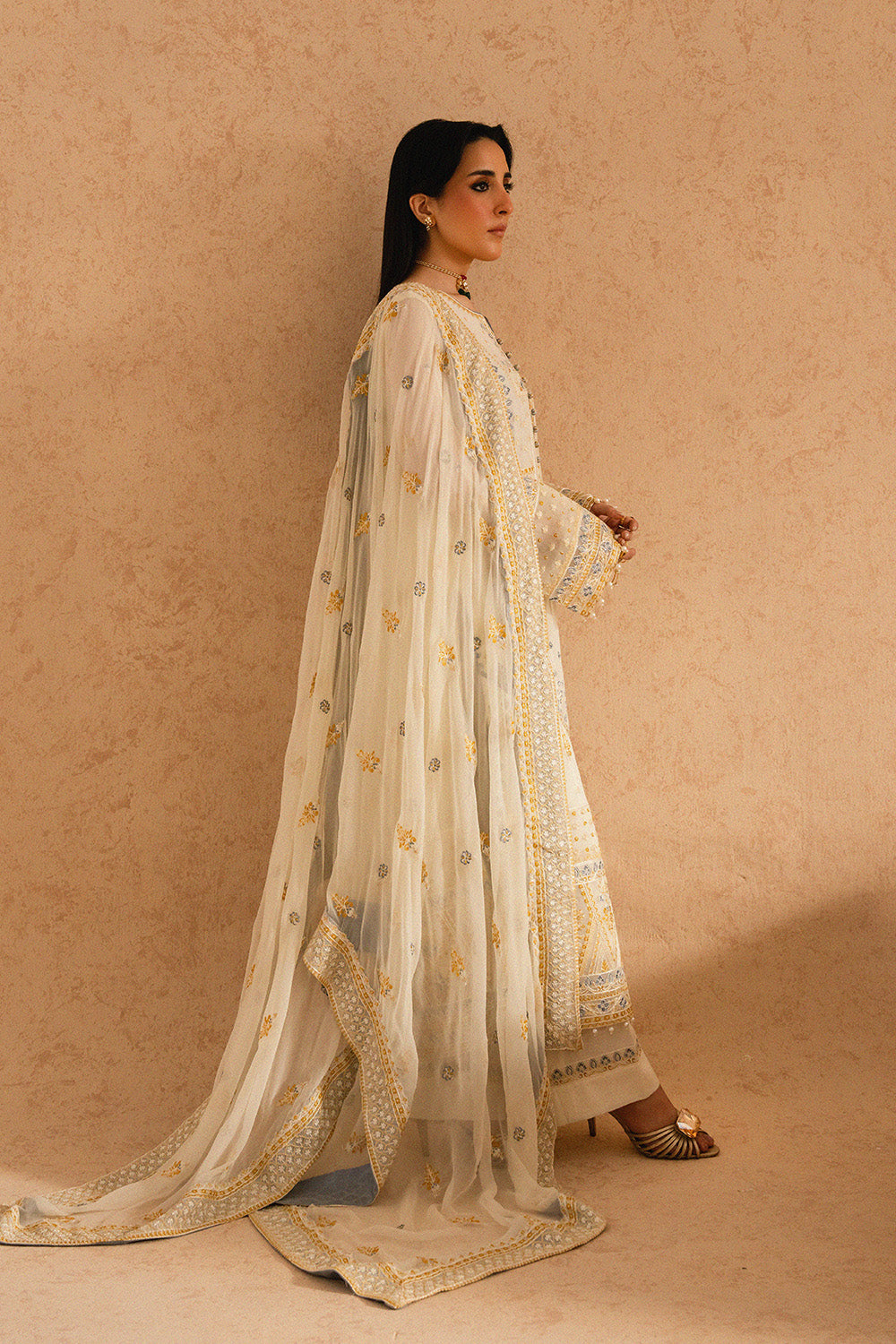 3 Piece Embroirdered Chiffon MERYEM - FSU5601