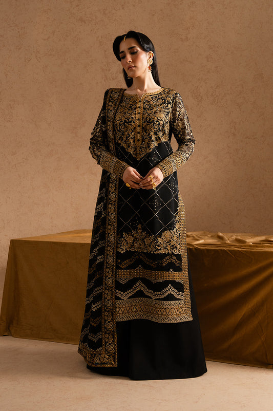 3 Piece Embroirdered Chiffon DENIZ - FSU5605