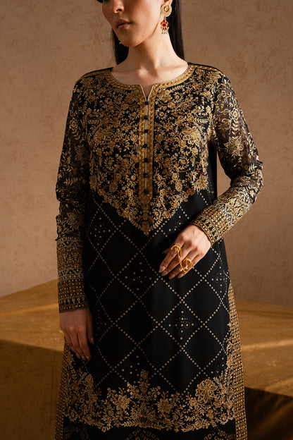 3 Piece Embroirdered Chiffon DENIZ - FSU5605