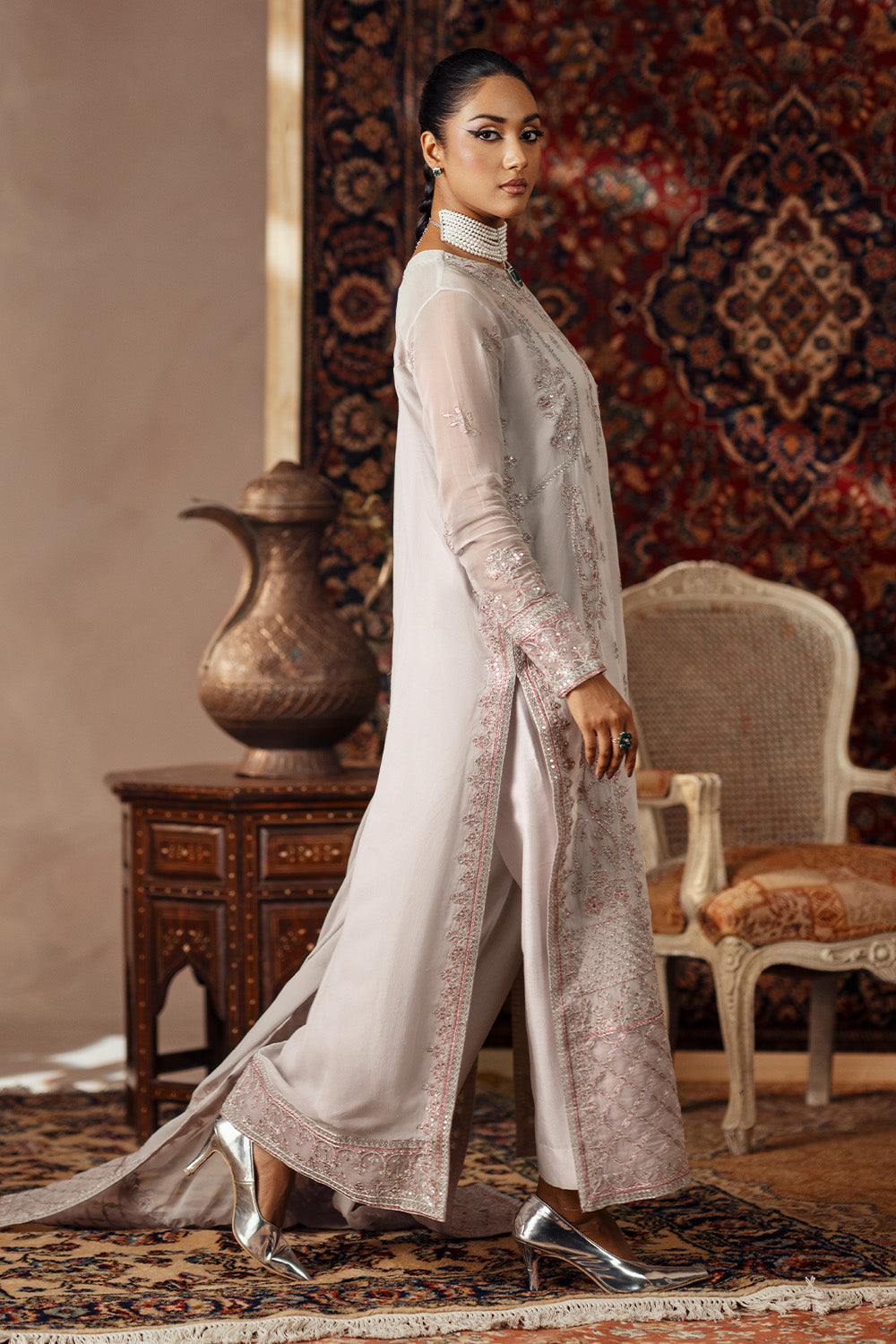 3 Piece Embroidered Chiffon ADAMA - FSU5631
