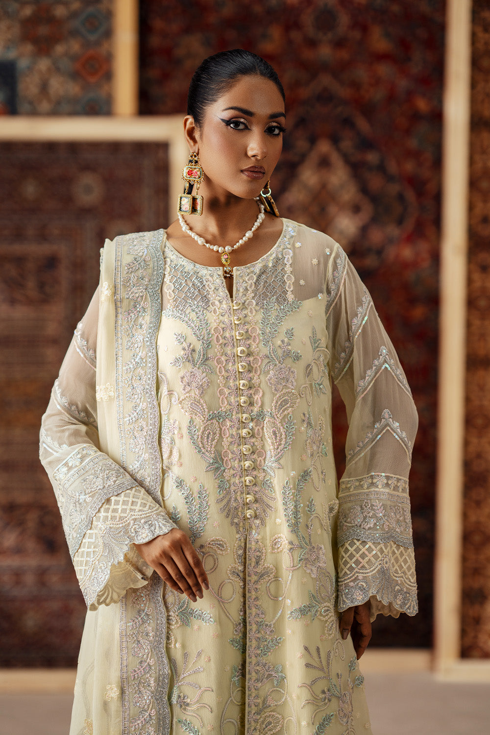 3 Piece Embroidered Chiffon ARDETH - FSU5637