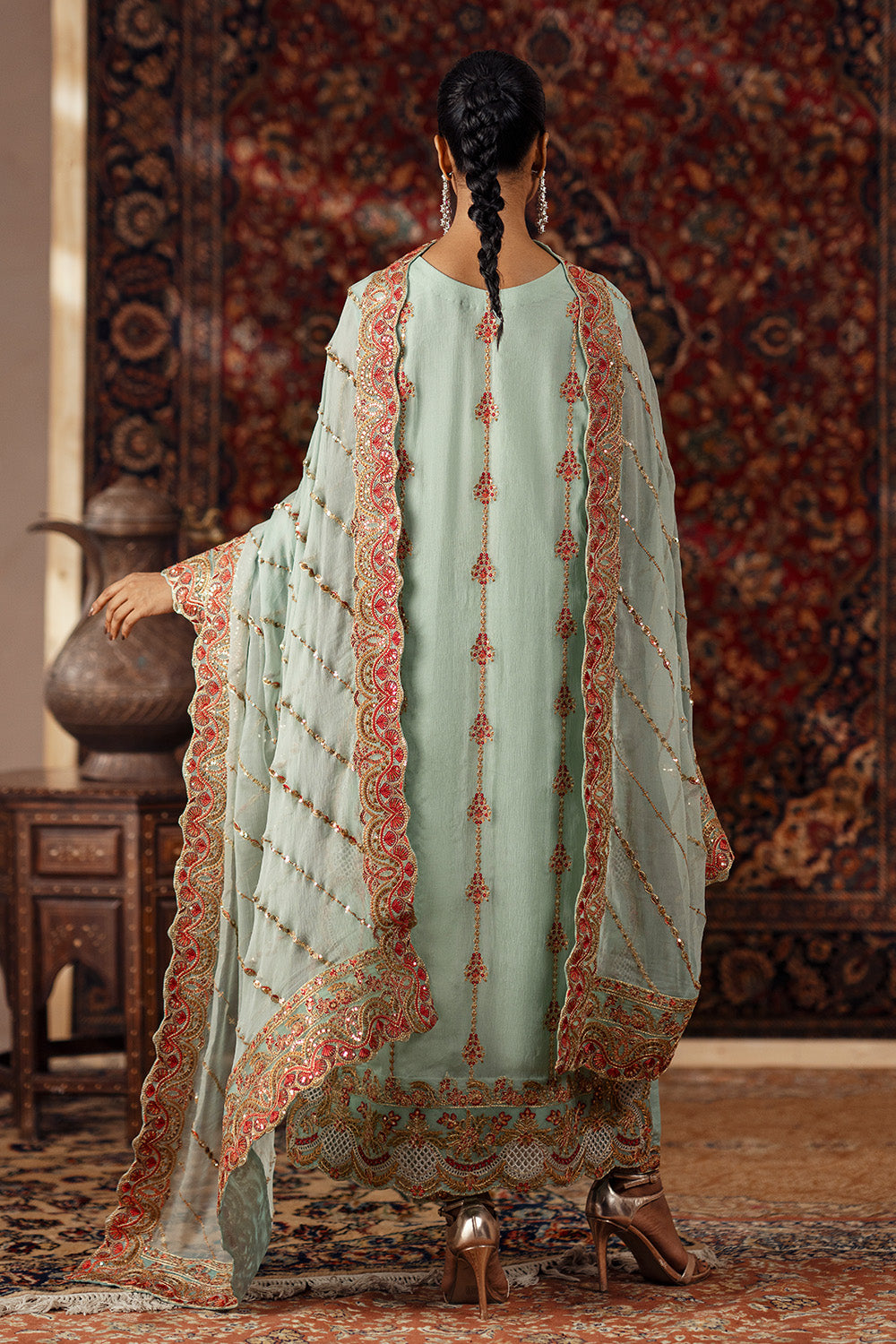 3 Piece Embroidered Chiffon AVITAL - FSU5638