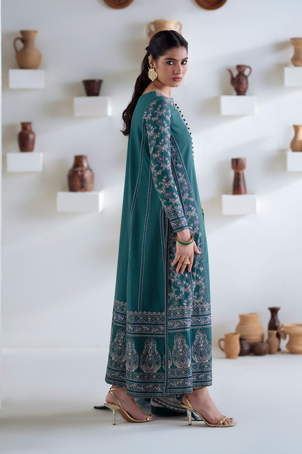 3 Piece Embroidered Khaddar SERINA - FSU5675
