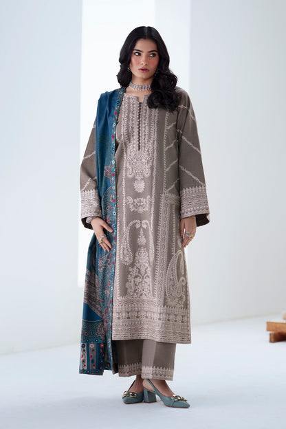 3 Piece Embroidered Khaddar ANGEZA - FSU5679