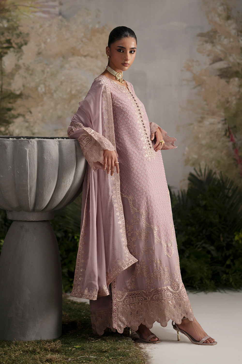 3-Piece-Embroiderd-Chiffon OLIMANI - FWU5695