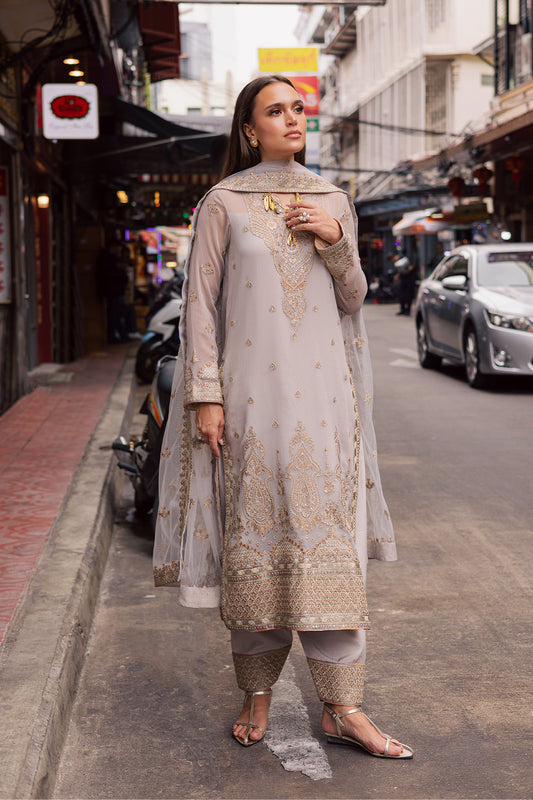 3 Piece Embroirdered Chiffon Adelheid - FW50069